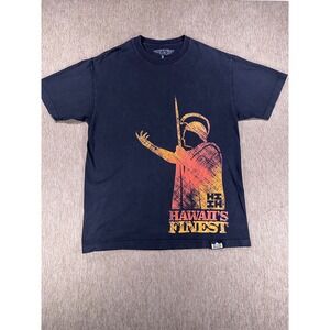 Hawaii's Finest Mens King Kamehameha Graphic T-Shirt Black HIFI 2017 Large